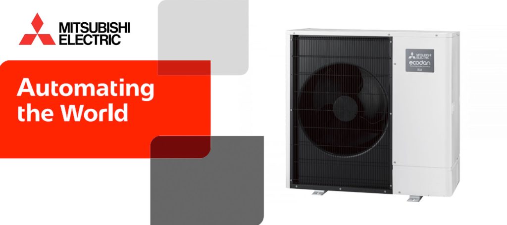 Mitsubishi Electric heat pump header graphic