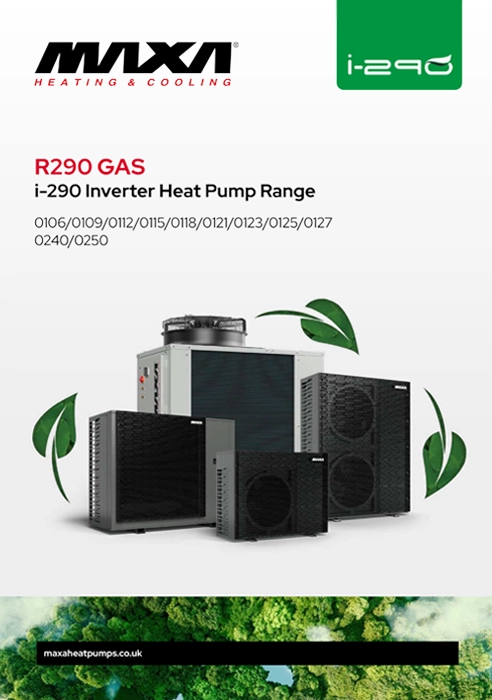 Maxa i-290 heat pump range brochure cover